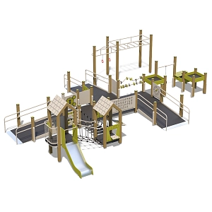 Игровой комплекс Хуторок InterAtletika TE835-PE-Base для детей с инвалидностью (ОФВ)
