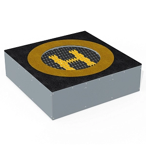 Батут вбудований Злітний майданчик 1,39х1,39 м Interatletika LK903-H-R-PU з покриттям