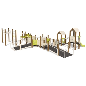 Игровой комплекс Хуторок InterAtletika TE835-PE-Base для детей с инвалидностью (ОФВ)