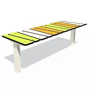 Лавка з пластиковим сидінням InterAtletika S741 Color